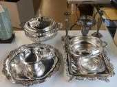 COLLECTION OF SILVERPLATE TRAY