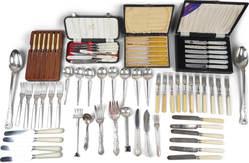 COLLECTION OF SILVERPLATED KNIFE