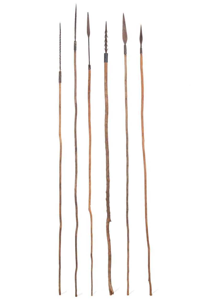 COLLECTION OF SIX AFRICAN WOOD &
