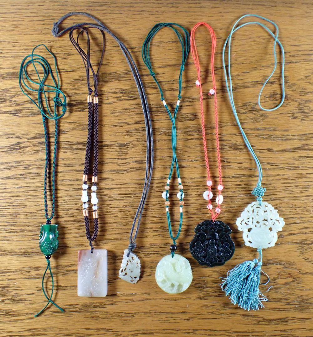 COLLECTION OF SIX ASIAN HARDSTONE