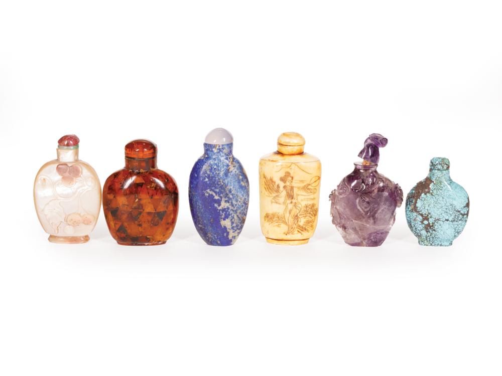 COLLECTION OF SIX CHINESE SNUFF
