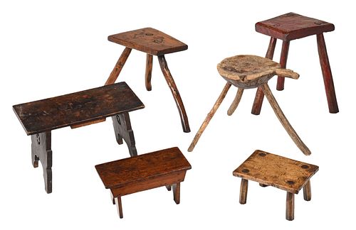 COLLECTION OF SIX EARLY FOOT