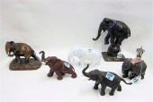 COLLECTION OF SIX ELEPHANT FIG
