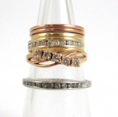 COLLECTION OF SIX GOLD RINGS,