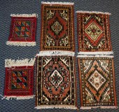 COLLECTION OF SIX HAMADAN MATS