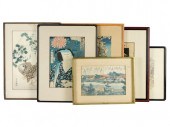 COLLECTION OF SIX JAPANESE WOO