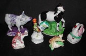 Collection of Six Pottery Anim