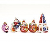 Collection of six Santas to in