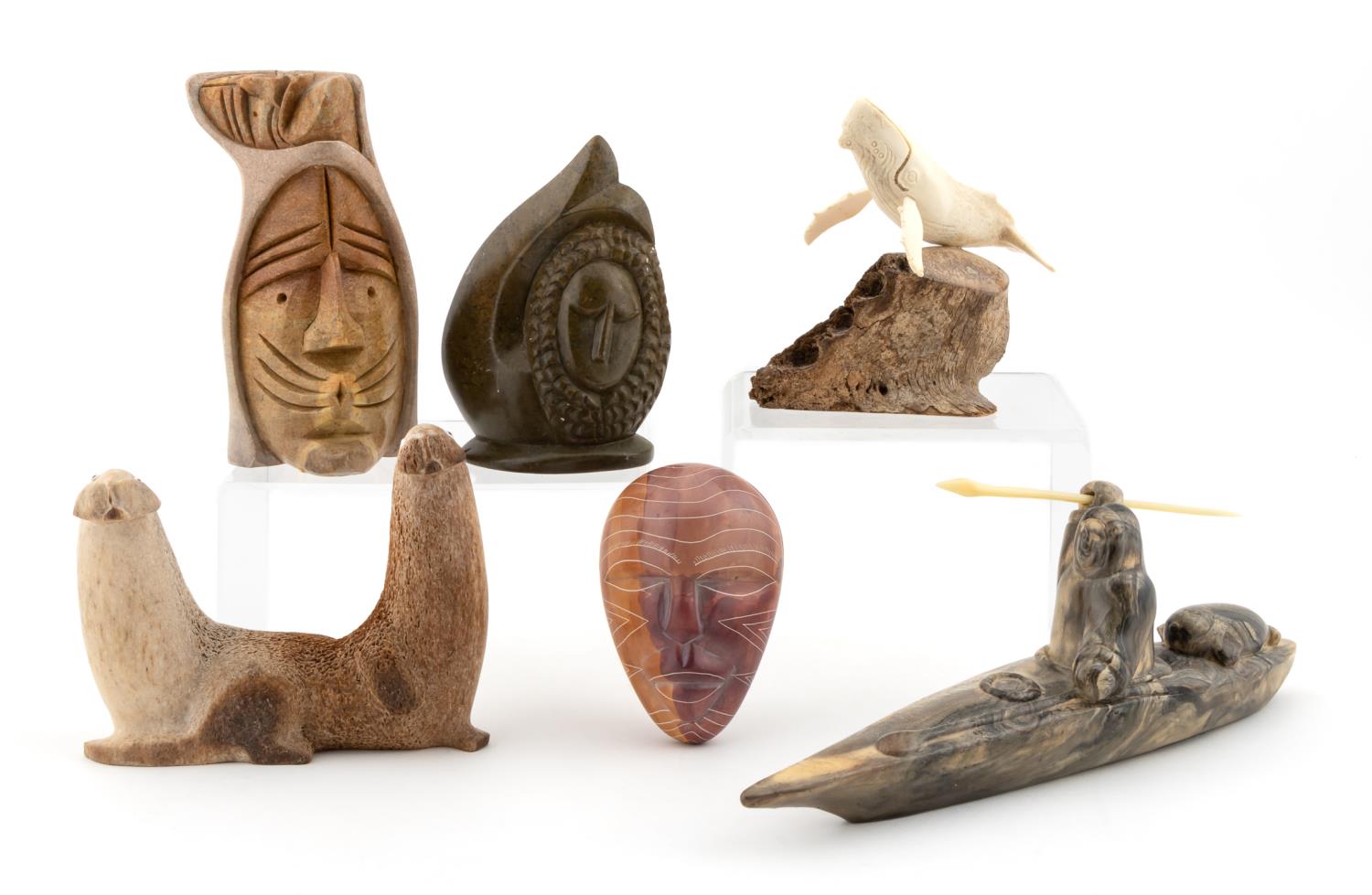 COLLECTION OF SIX SCULPTURES,