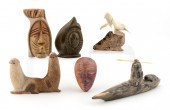 COLLECTION OF SIX SCULPTURES,