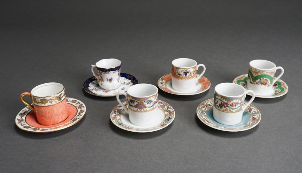 COLLECTION OF SIX SEVRES AND
