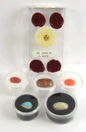 COLLECTION OF SIX UNSET GEMSTO