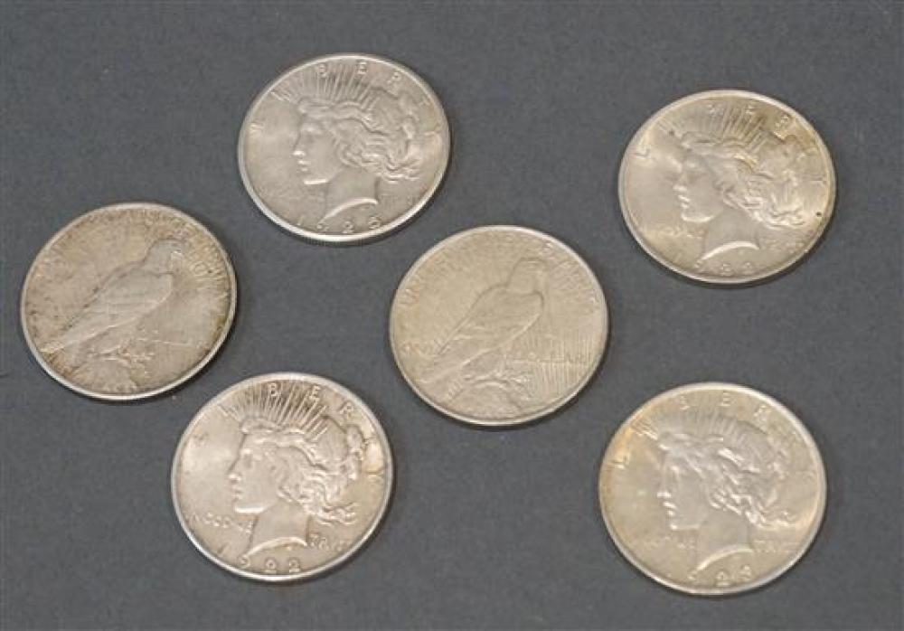 COLLECTION OF SIX US PEACE TYPE