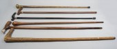 COLLECTION OF SIX WALKING STIC