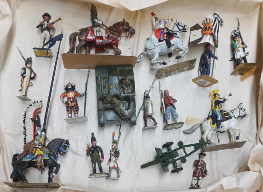 COLLECTION OF SIXTEEN PAINTED