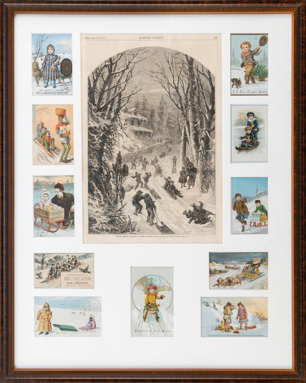 COLLECTION OF SLEDDING-THEMED TRADE