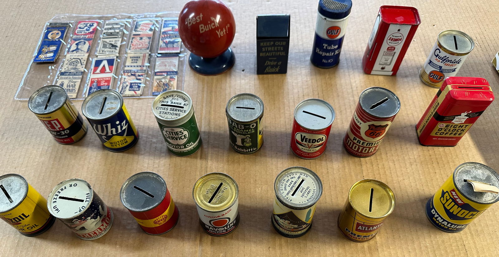 COLLECTION OF SMALL GIVEAWAY BANKS,