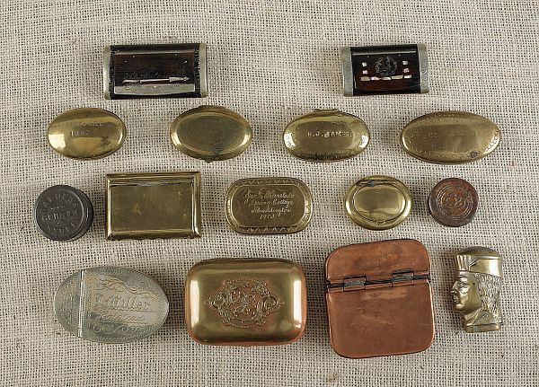 Collection of snuff boxes 19th c.