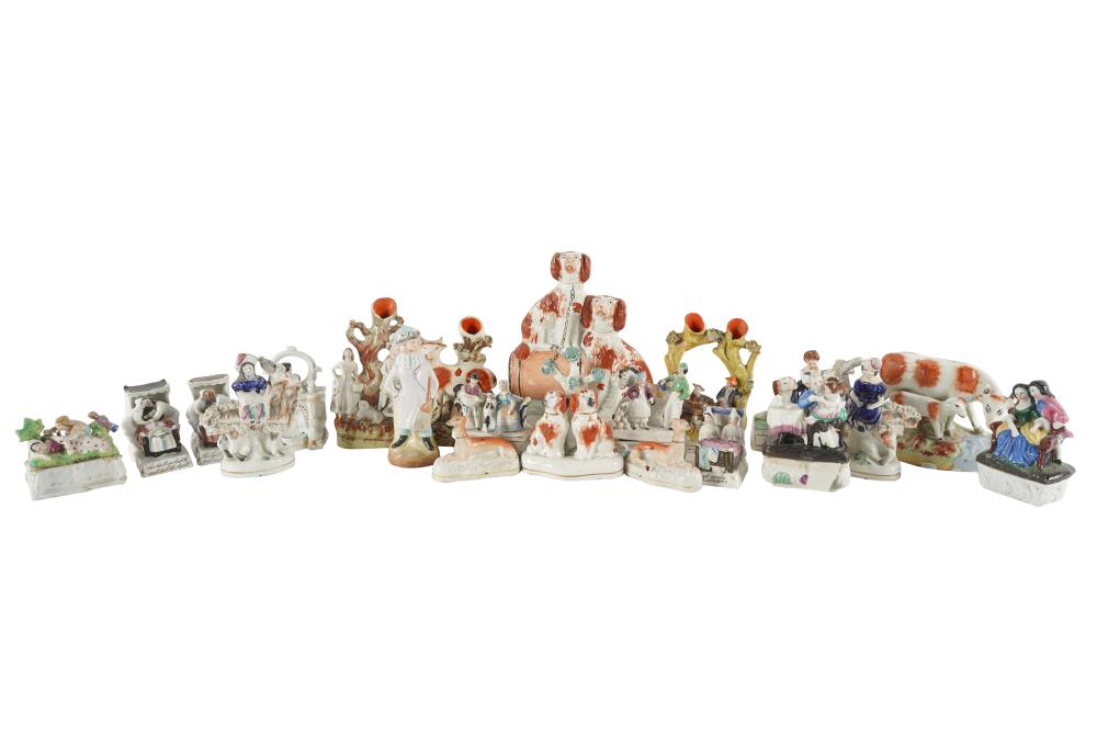 COLLECTION OF STAFFORDSHIRE POTTERY