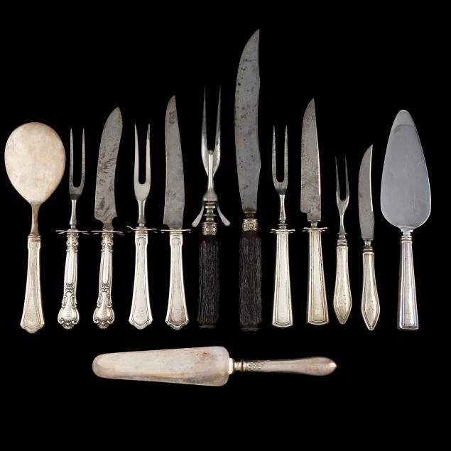 COLLECTION OF STERLING HANDLED