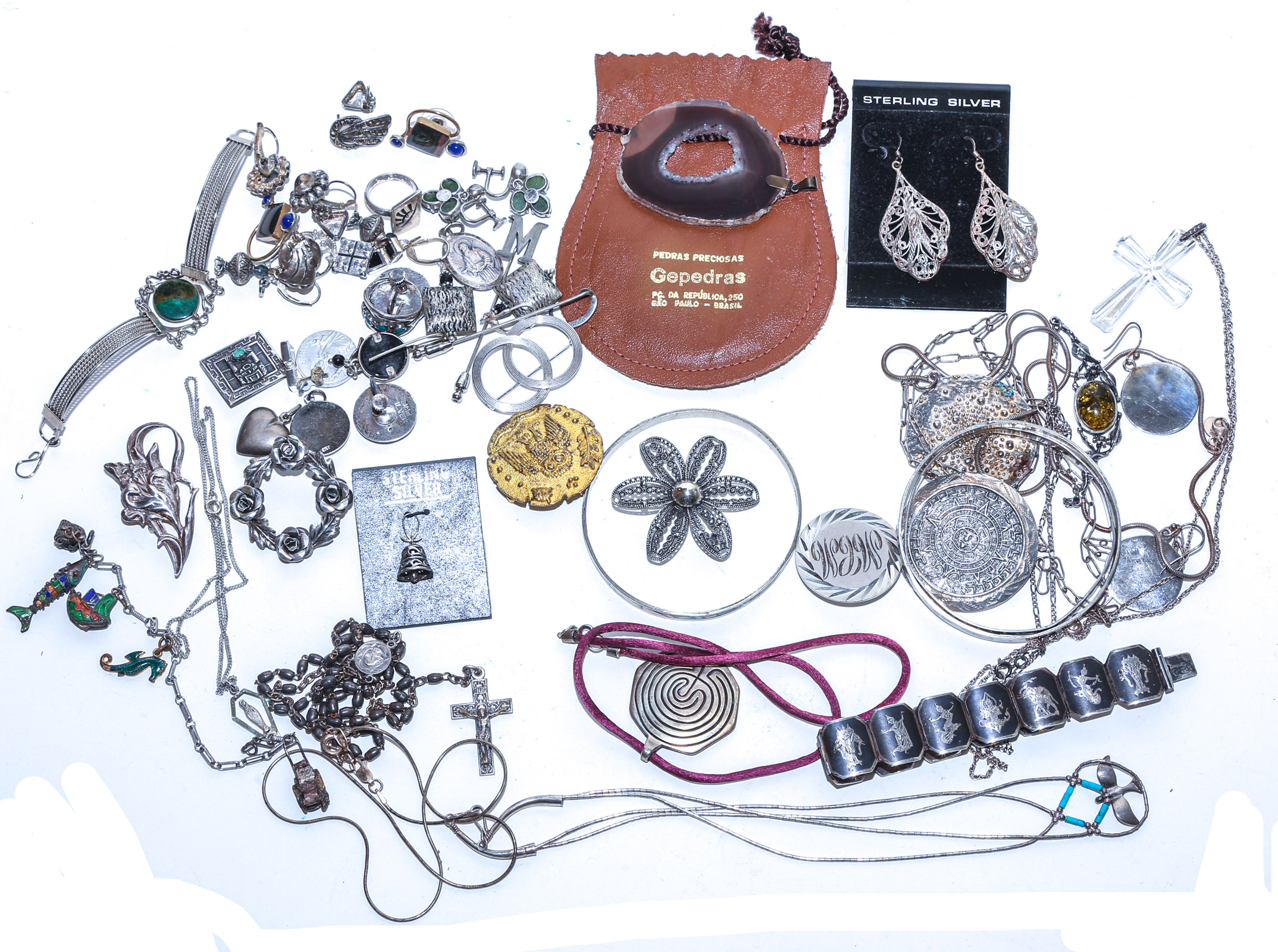 COLLECTION OF STERLING JEWELRY