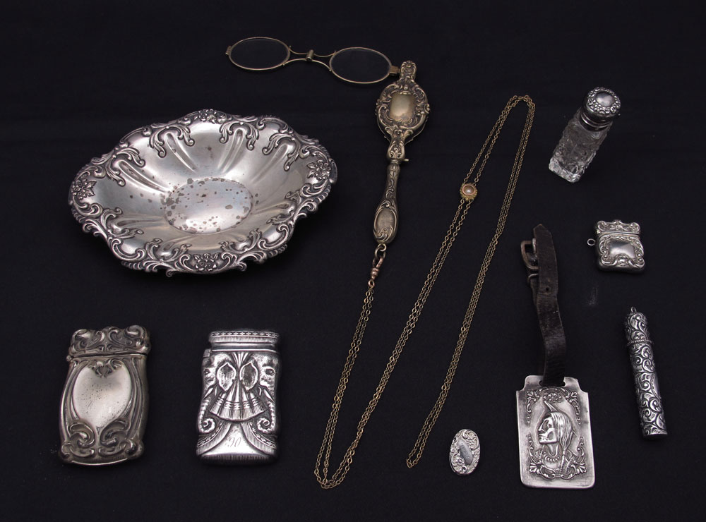 COLLECTION OF STERLING OBJECTS DE