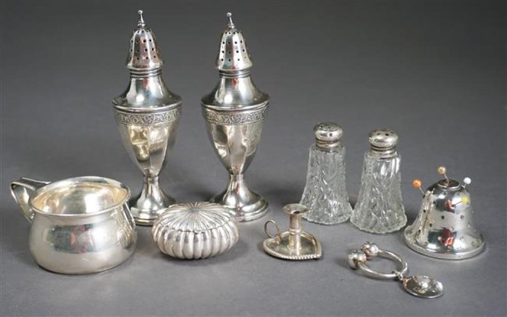 COLLECTION OF STERLING OBJECTS,