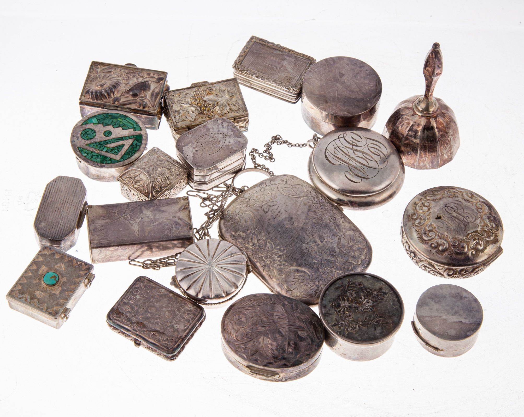 COLLECTION OF STERLING OBJETS DE