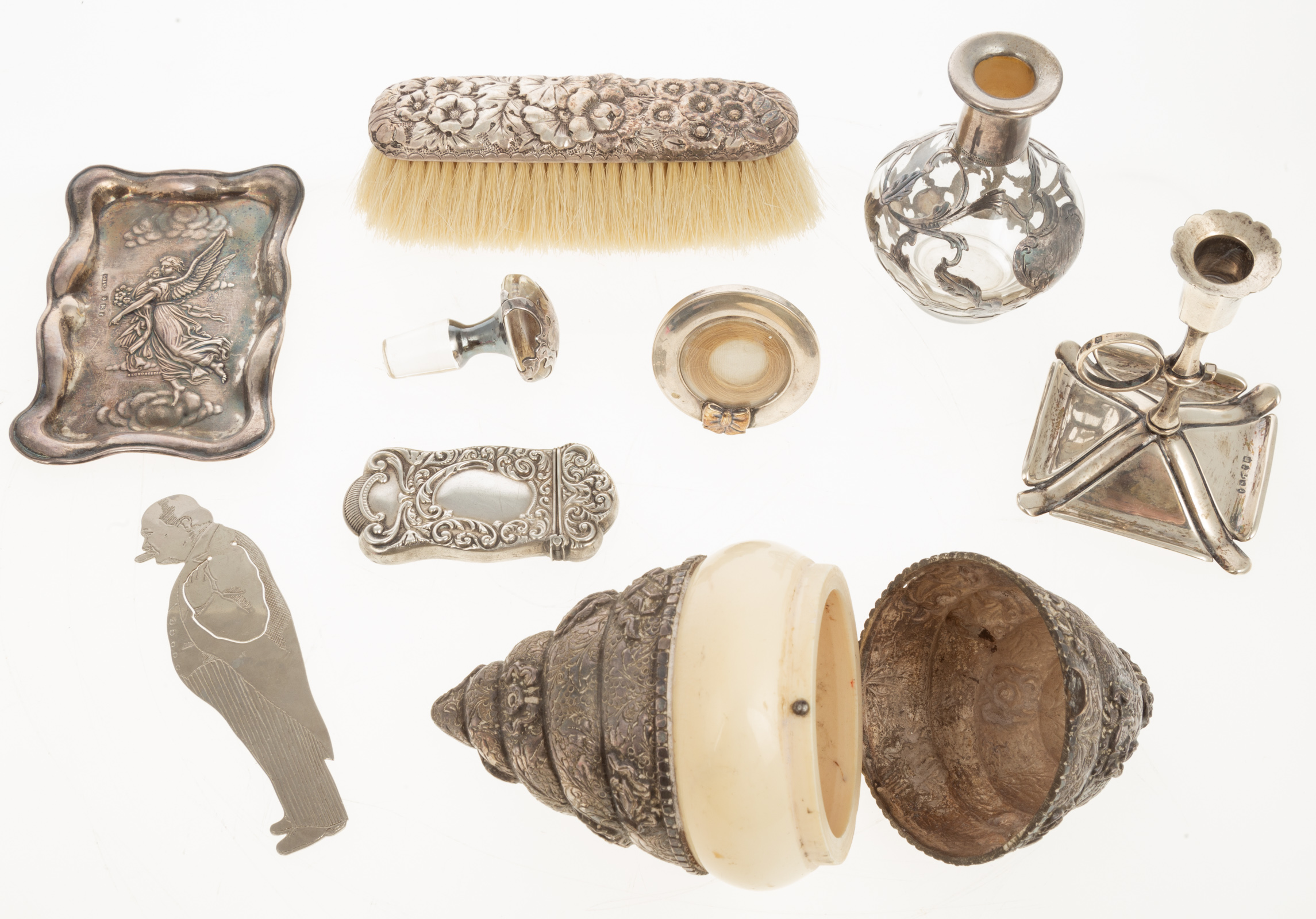 COLLECTION OF STERLING OBJETS DE