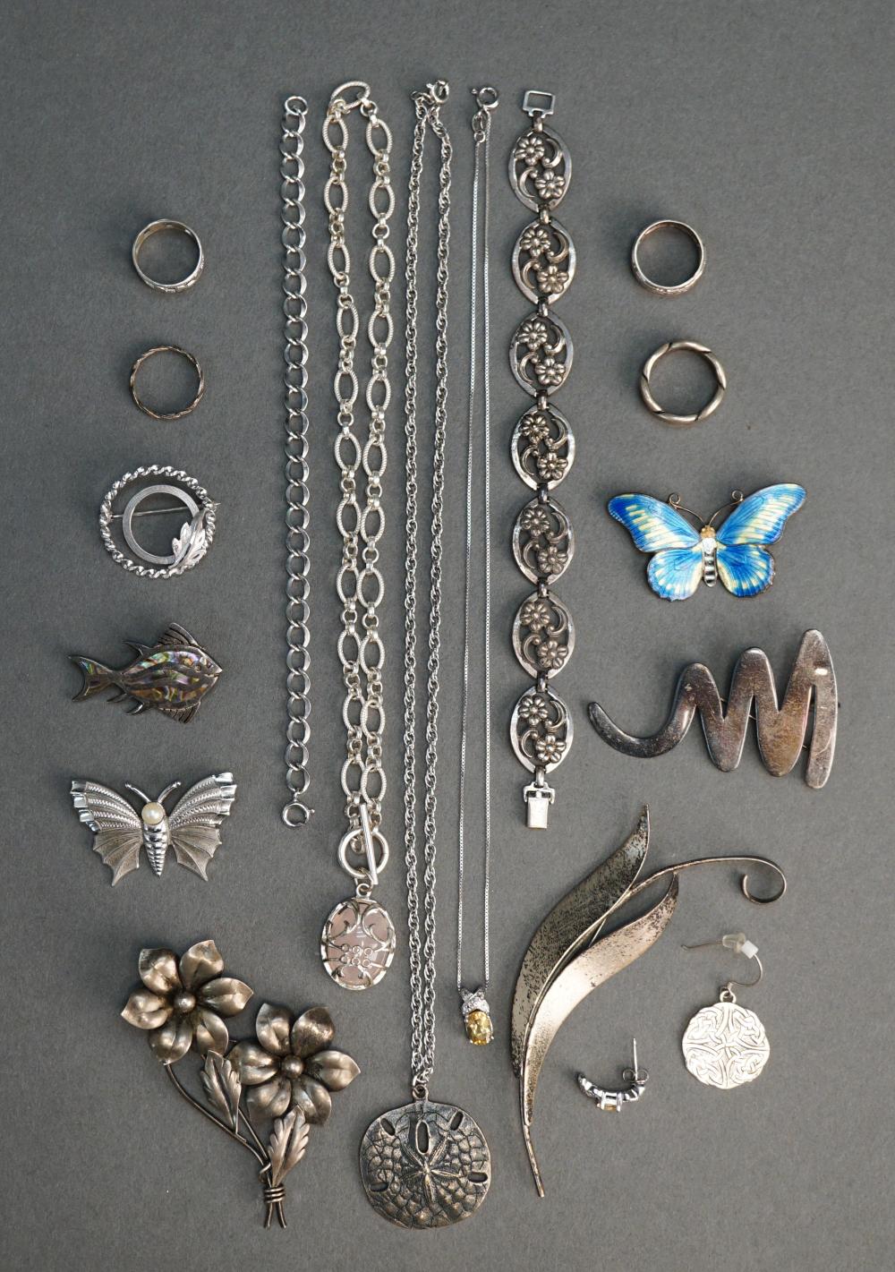 COLLECTION OF STERLING SILVER