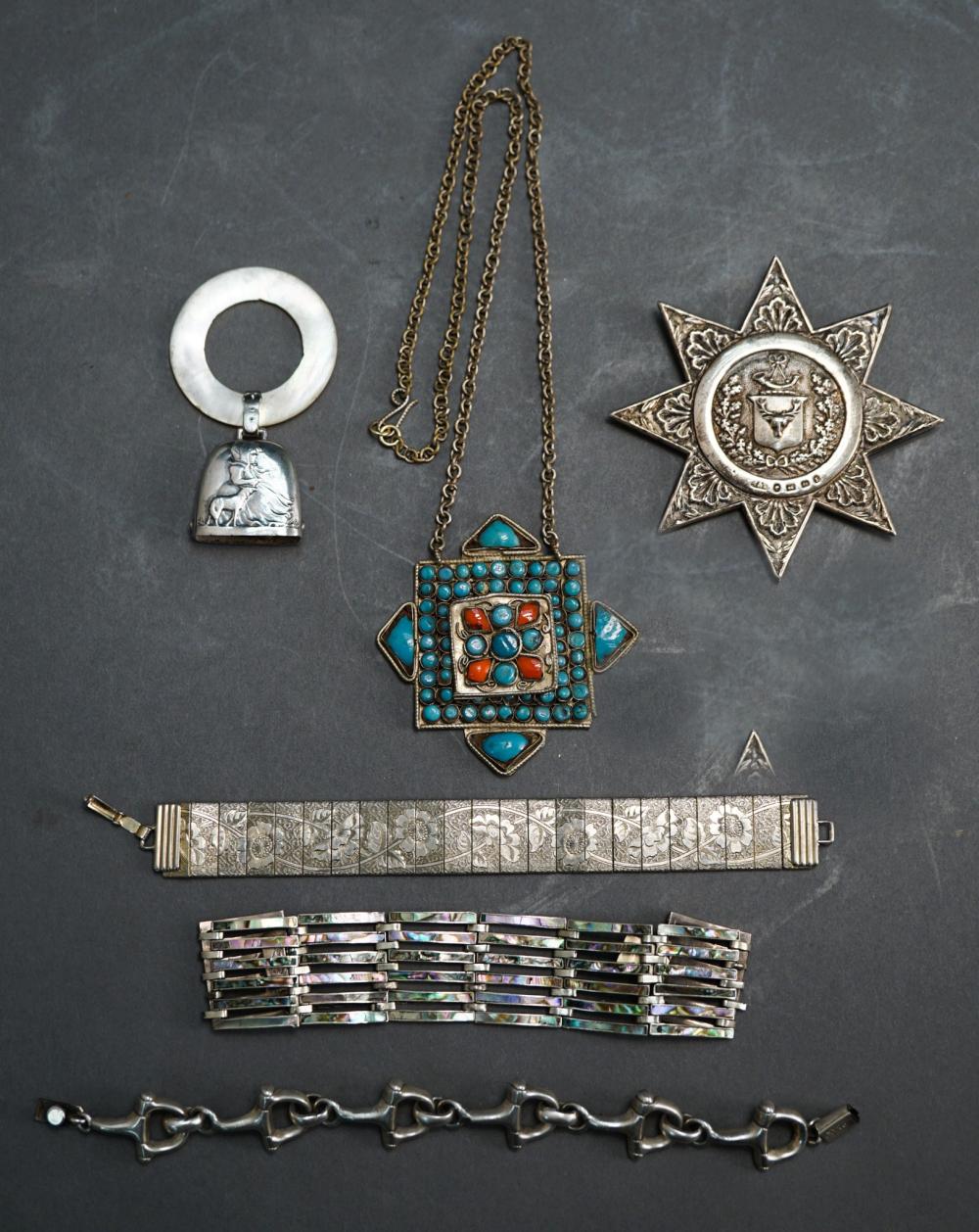 COLLECTION OF STERLING SILVER,