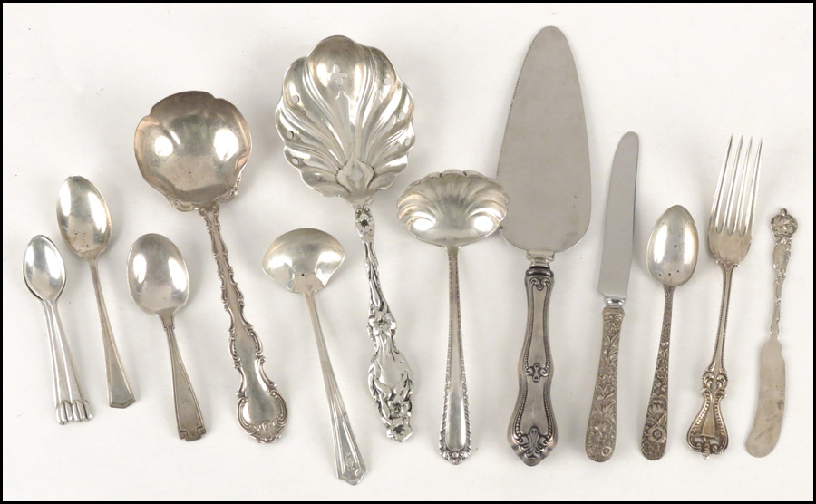 COLLECTION OF STERLING SILVER TABLE