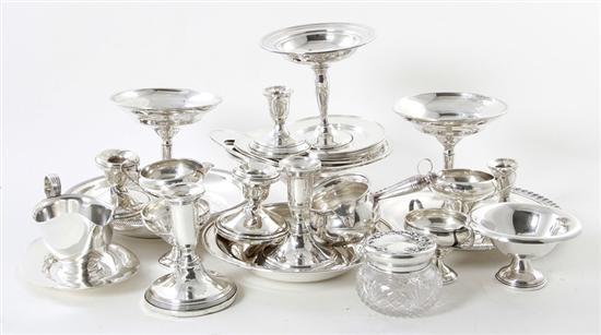 Collection of sterling table