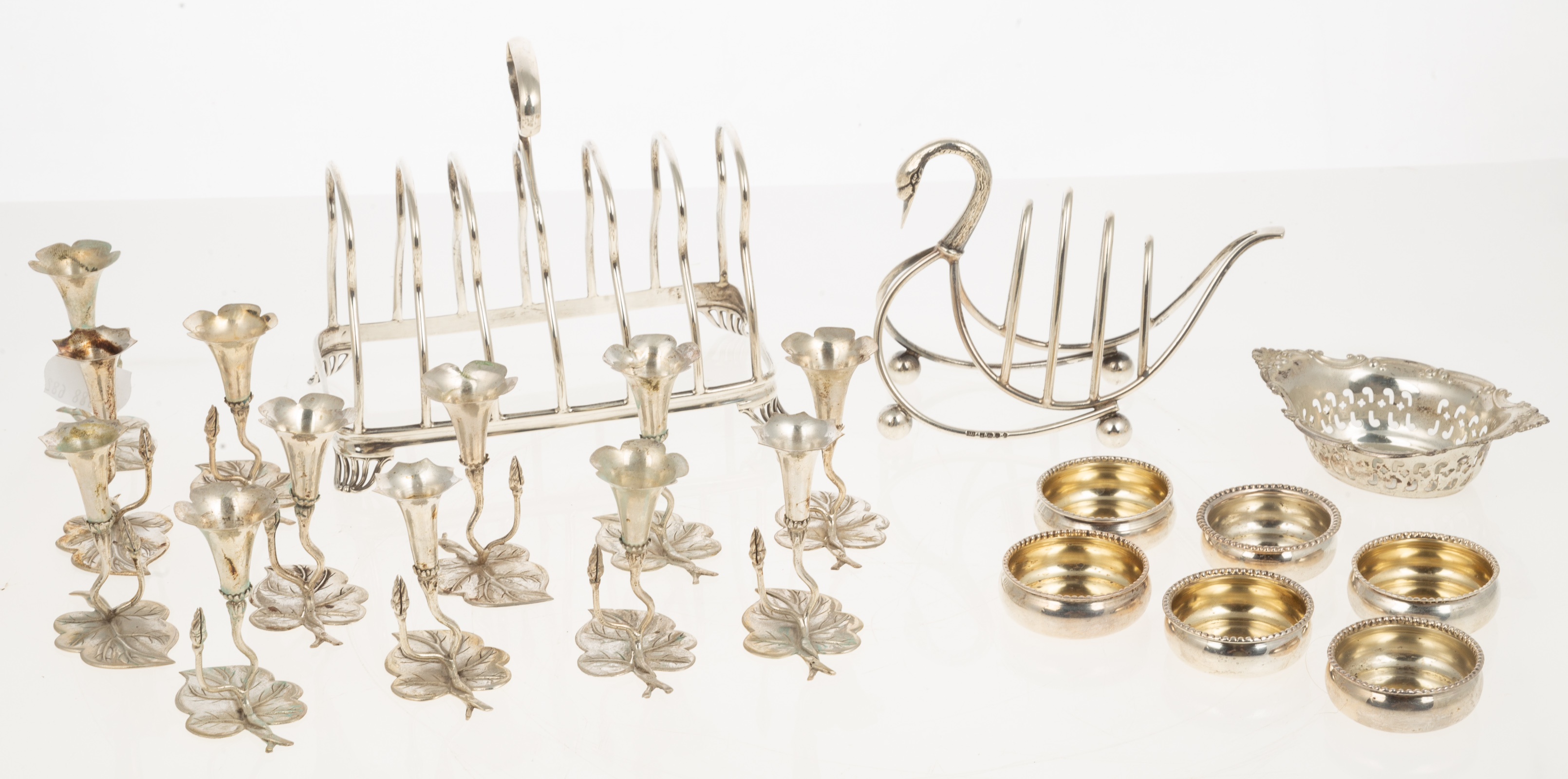 COLLECTION OF STERLING TABLE
