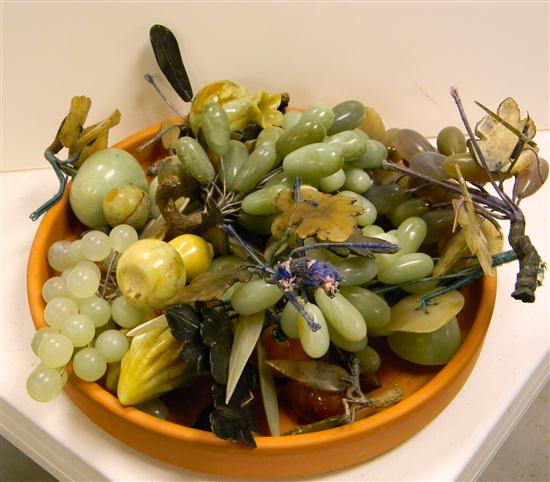 Collection of stone fruit including