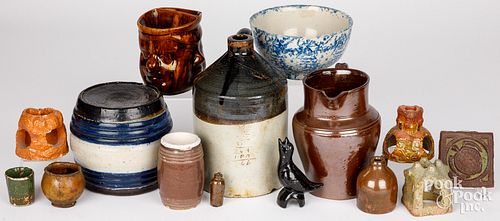 COLLECTION OF STONEWARE AND