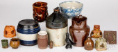 COLLECTION OF STONEWARE AND EA