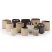 COLLECTION OF STONEWARE CROCKS