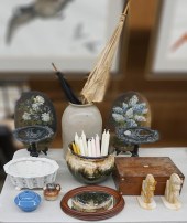COLLECTION OF STONEWARE JUG AN