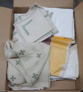 COLLECTION OF TABLE LINENS AND
