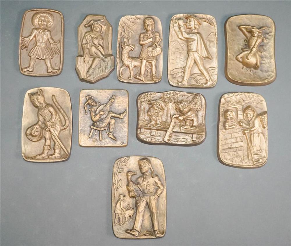 COLLECTION OF TEN BRONZE TYPE