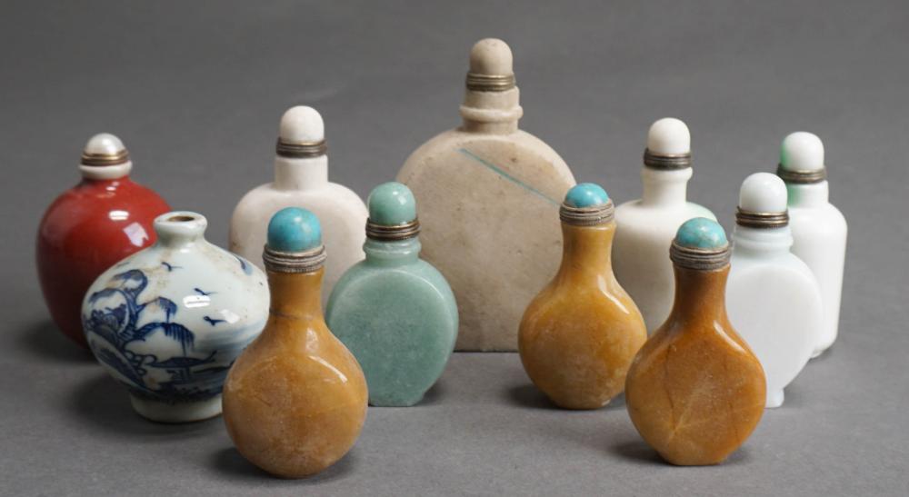 COLLECTION OF TEN CHINESE STONE AND