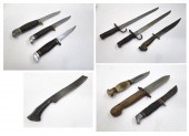 COLLECTION OF TEN EDGED ITEMS