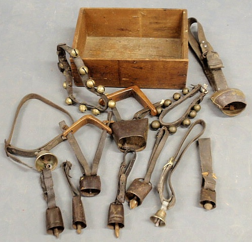 Collection of ten leather and