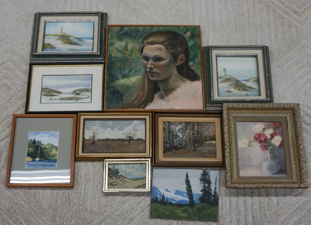 COLLECTION OF TEN PAINTINGS,