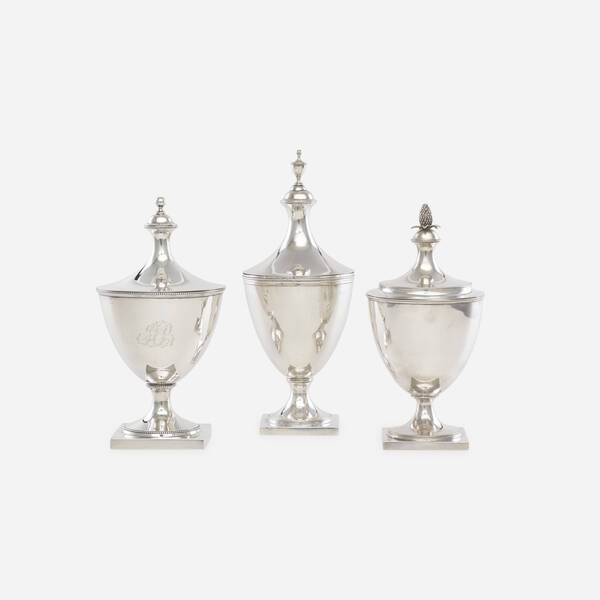 . collection of three covered sugar