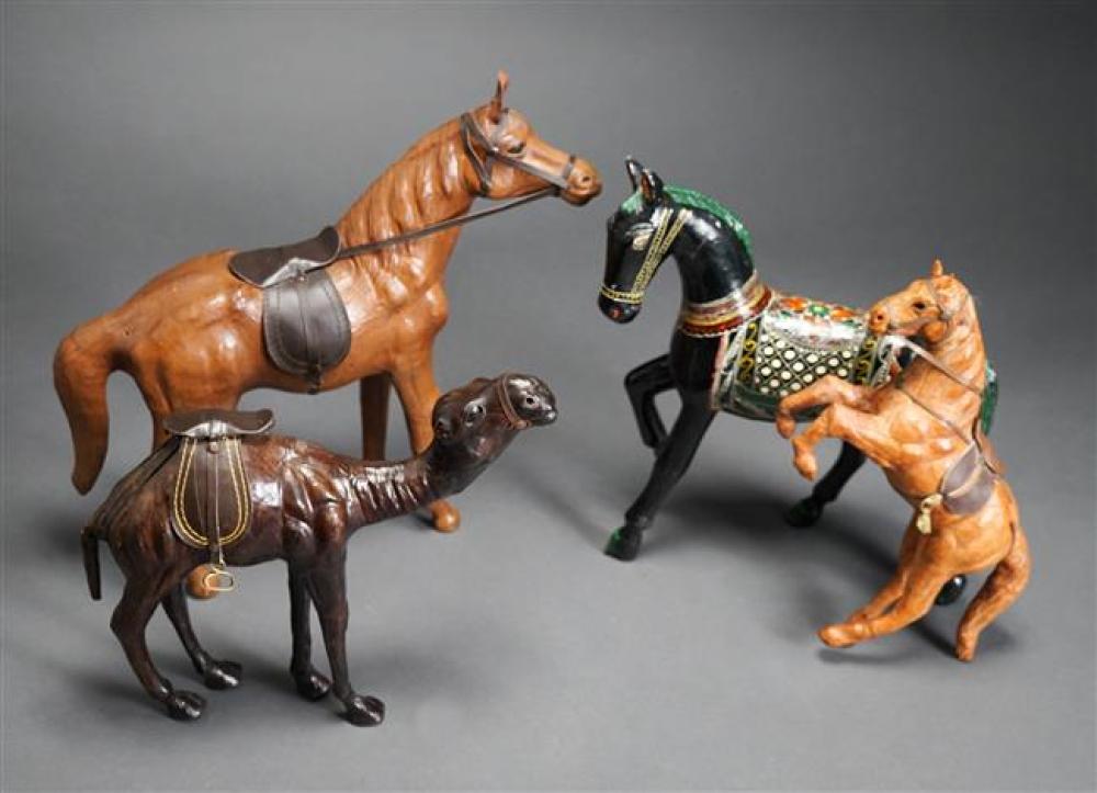 COLLECTION OF THREE LEATHER MOUNTED