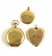 COLLECTION OF THREE LOCKETS: T