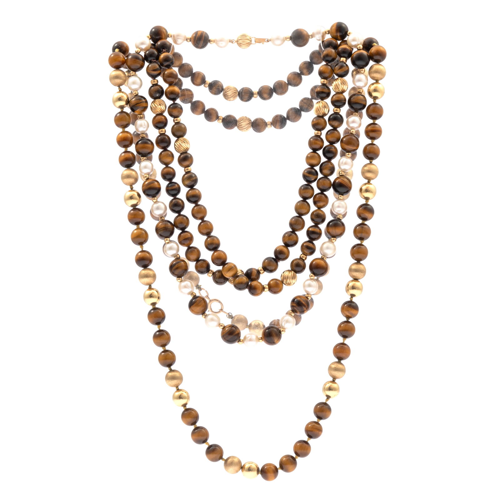 COLLECTION OF THREE TIGER'S EYE,