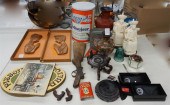 COLLECTION OF TIN CANISTERS, P